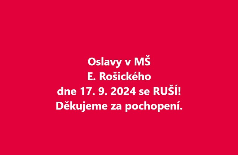 Oslavy v mš evžena rošického se ruší