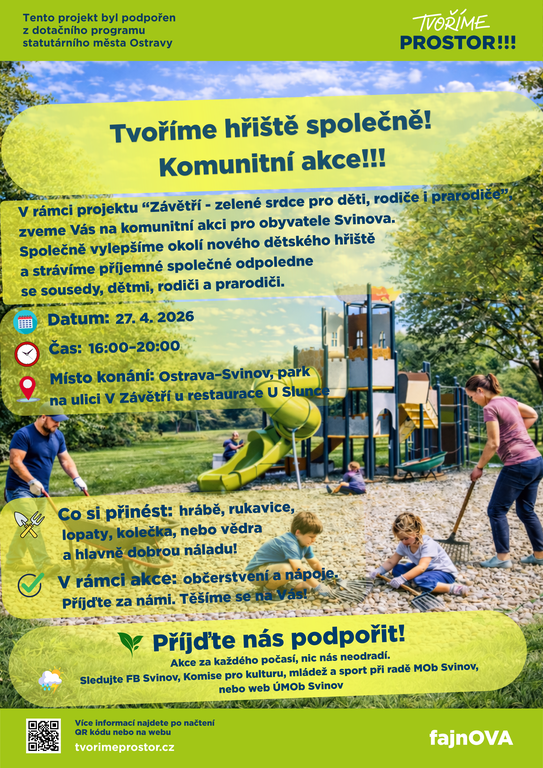 pozvánka na akci - tvoříme hřiště společně