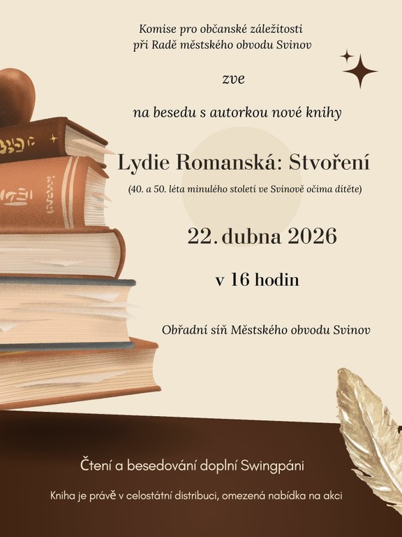 pozvánka na besedu s Lydií Romanskou