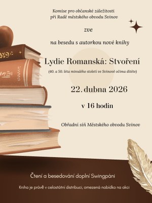 pozvánka na besedu s Lydií Romanskou